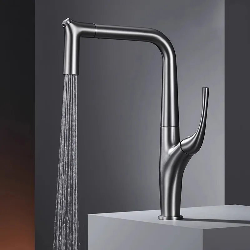 Commercial Kitchen Mixer Tap - Wyciągany kran z filtrem wody Mosiężny