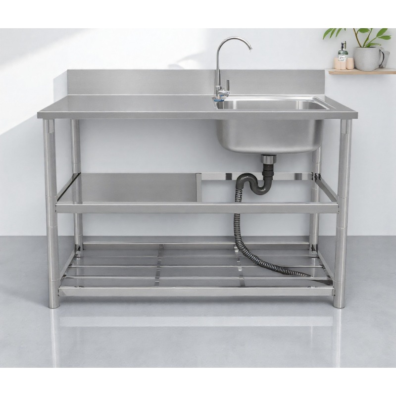 Commercial Kitchen Worktops - Zlewozmywak wolnostojący ze stali nierdzewnej z