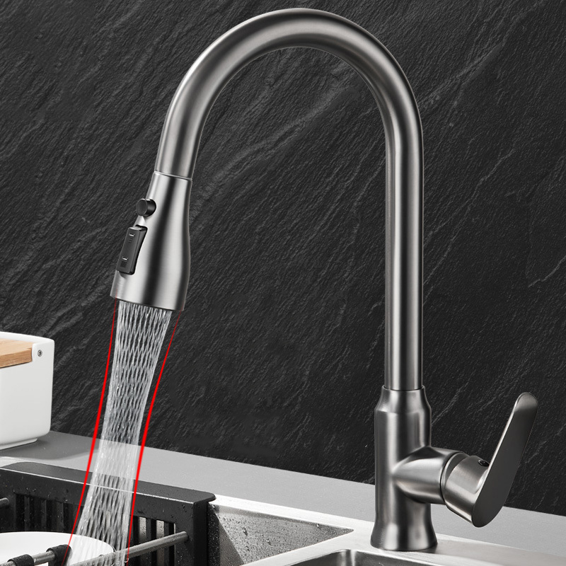 Commercial Kitchen Mixer Tap - Bateria kuchenna z pojedynczym otworem, wyciągana