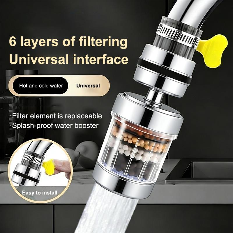 Commercial Kitchen Tap - SU 360 ° Obrotowy 6-warstwowy filtr