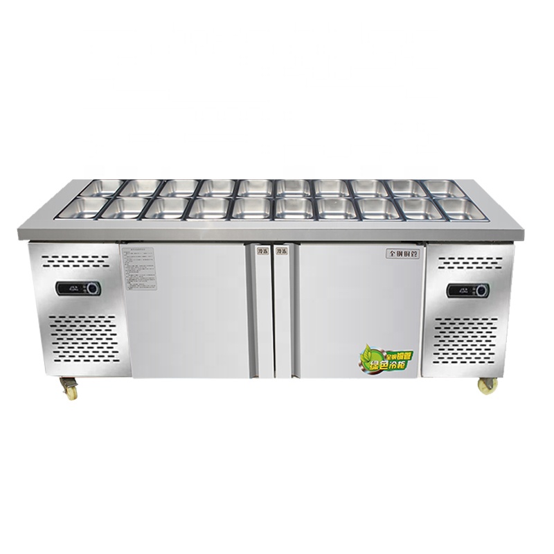 Commercial Kitchen Worktops - Lodówka stołowa o dużej pojemności, komercyjna,