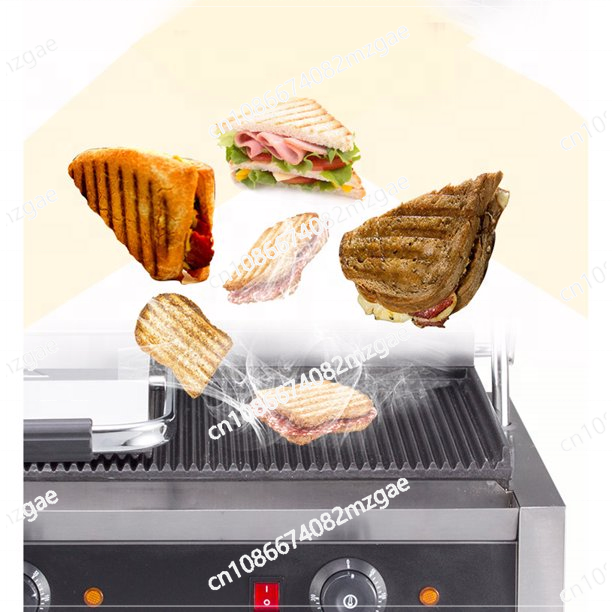 Commercial Kitchen Grill - Elektryczna maszyna do panini z dwoma