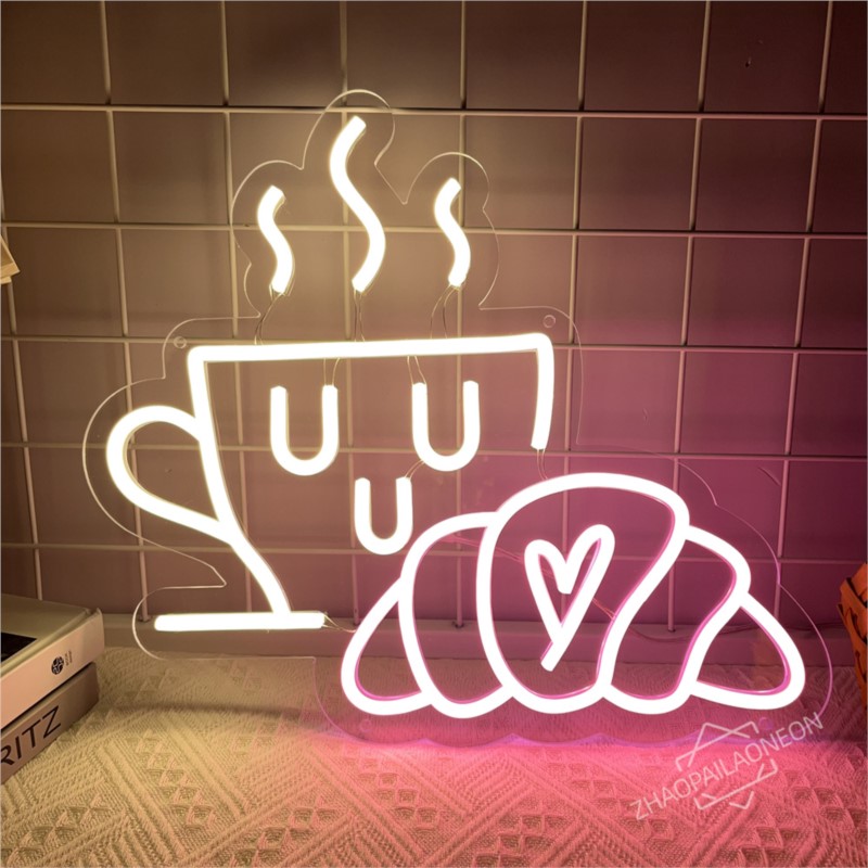 Kawa Chleb Neon Croissant Neon – Commercial Kitchen Walls recenzja i cena