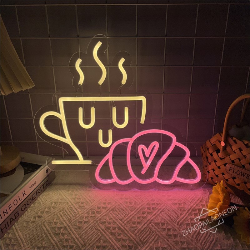 Kawa Chleb Neon Croissant Neon – Commercial Kitchen Walls recenzja i cena