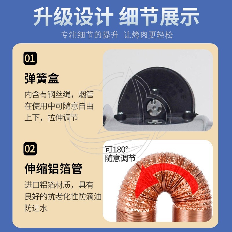 Wysuwany teleskopowy wentylato – Commercial Kitchen Exhaust Hood recenzja i cena