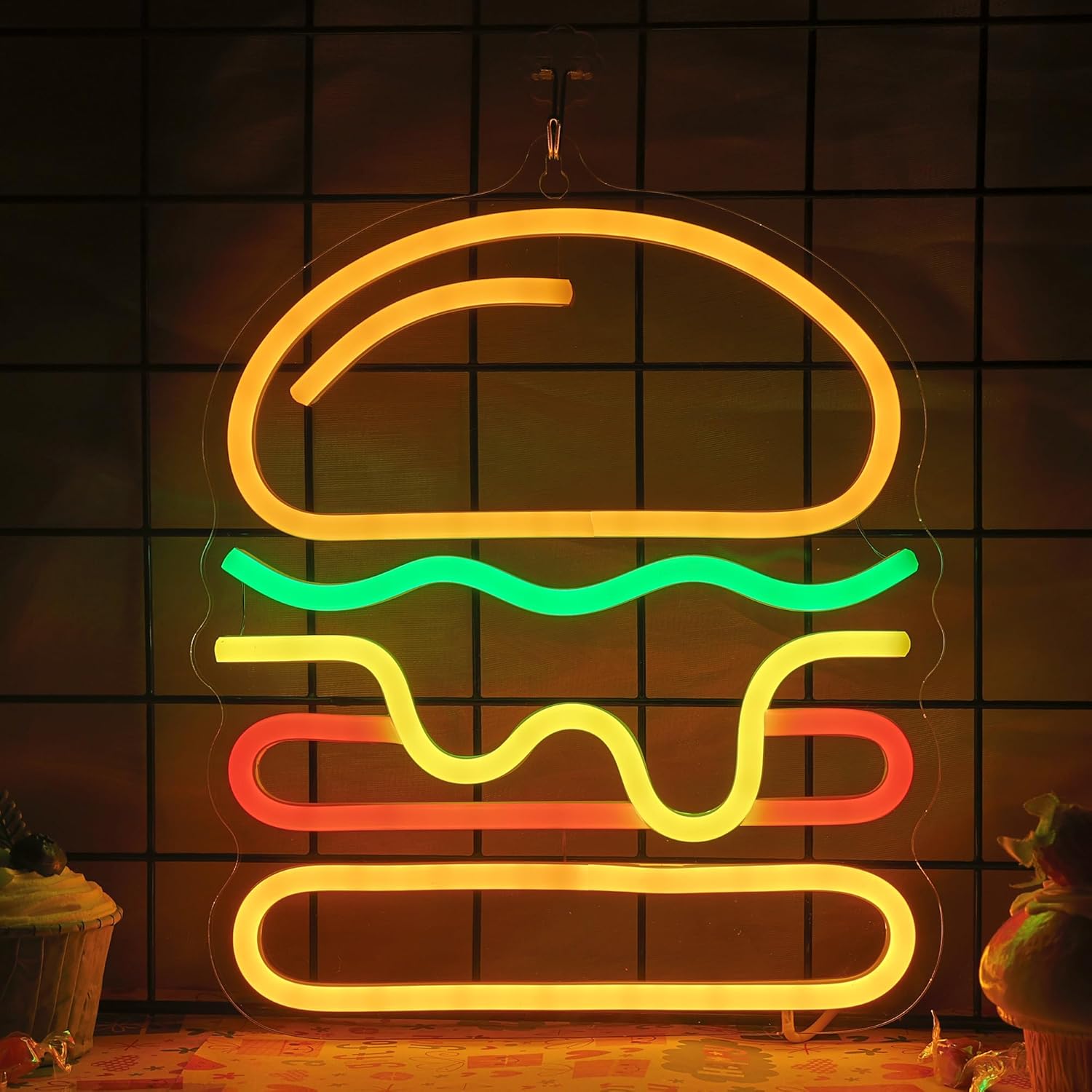 Neon Burger z Warstwowym Serem – Commercial Kitchen Walls recenzja i cena