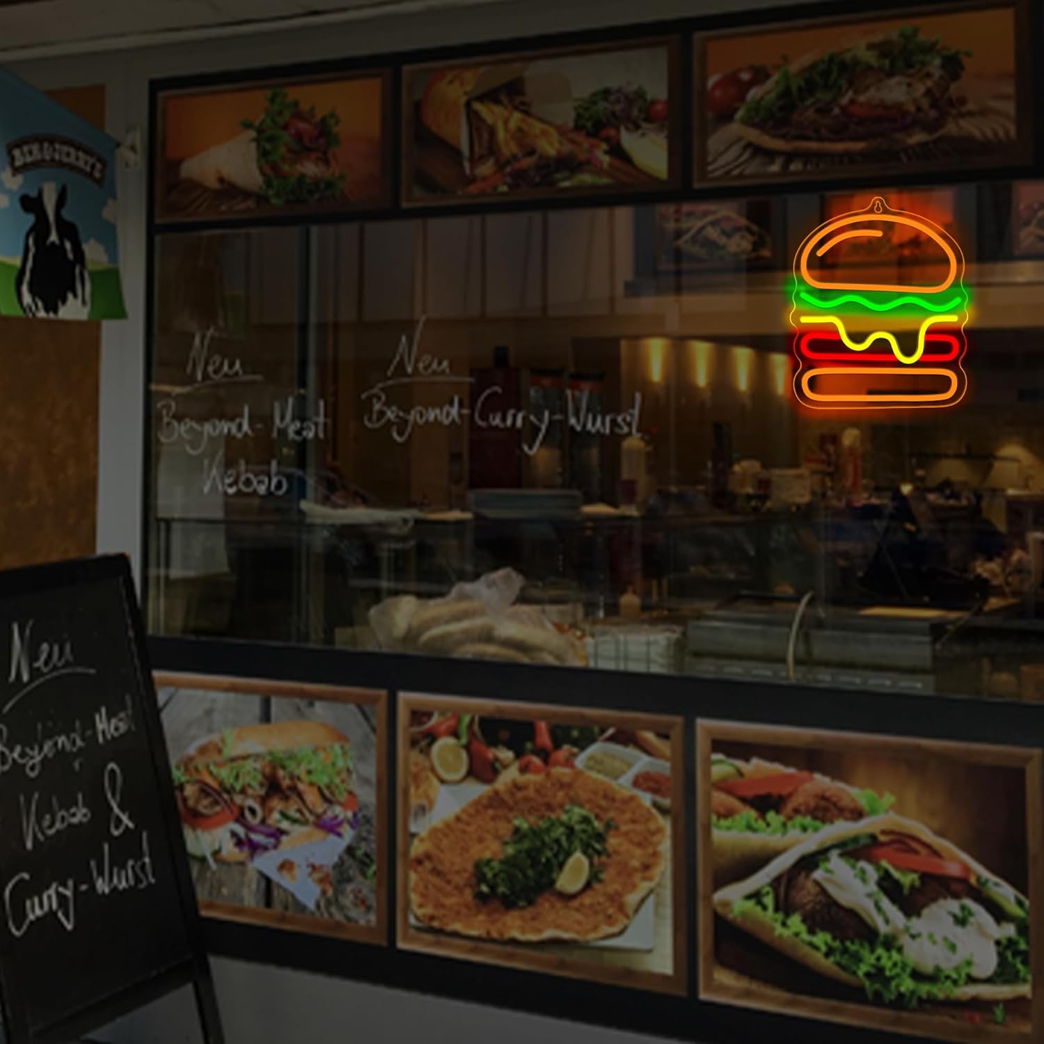 Neon Burger z Warstwowym Serem – Commercial Kitchen Walls recenzja i cena