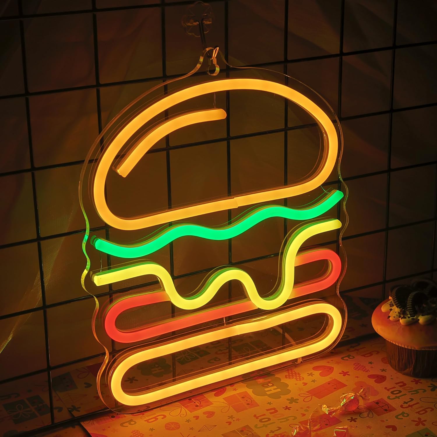 Neon Burger z Warstwowym Serem – Commercial Kitchen Walls recenzja i cena