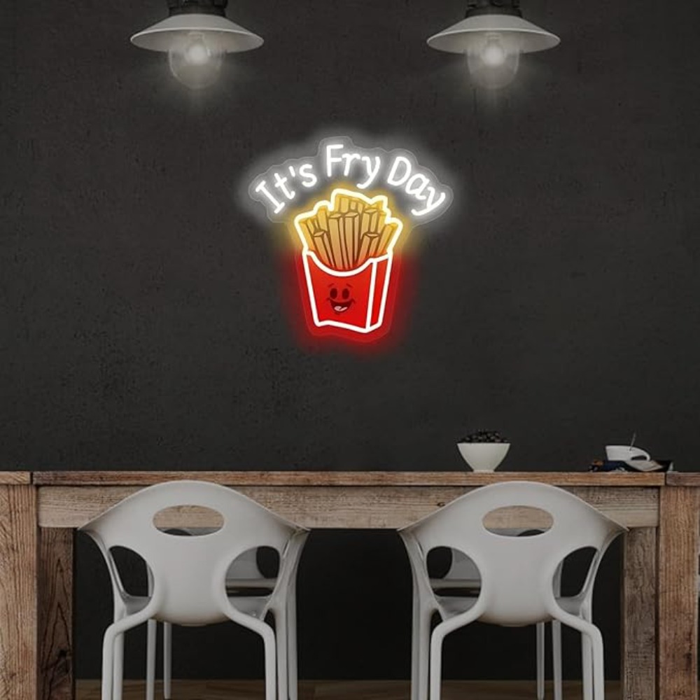 Neonowe światło frytek, neonow – Commercial Kitchen Walls recenzja i cena