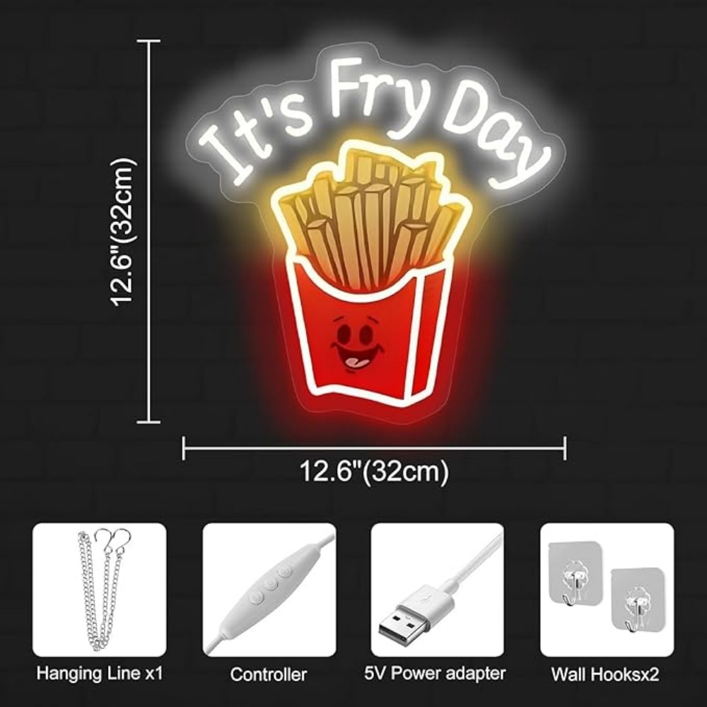 Neonowe światło frytek, neonow – Commercial Kitchen Walls recenzja i cena
