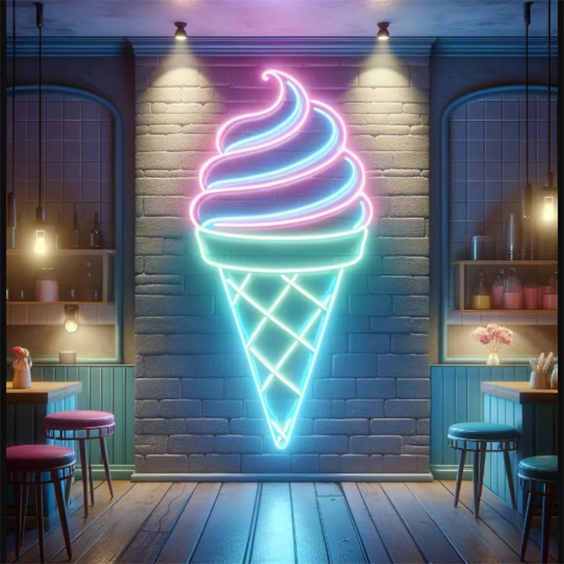 Światło neonowe LED do lodów | – Commercial Kitchen Walls recenzja i cena